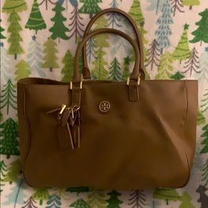 Tory Burch light brown Robinson bag